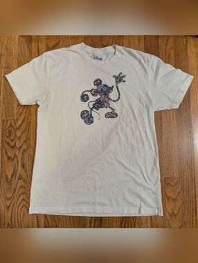 Disney Vera Bradley Mickey Mouse Paisley Graphic Novelty Print T-Shirt sz M